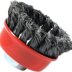 Twisted Steel Wire Wheel M10-M14 Brush Strong Paint Remove Rotary Twist Knot 2.5-6 Inch For Metal Angle Grinder