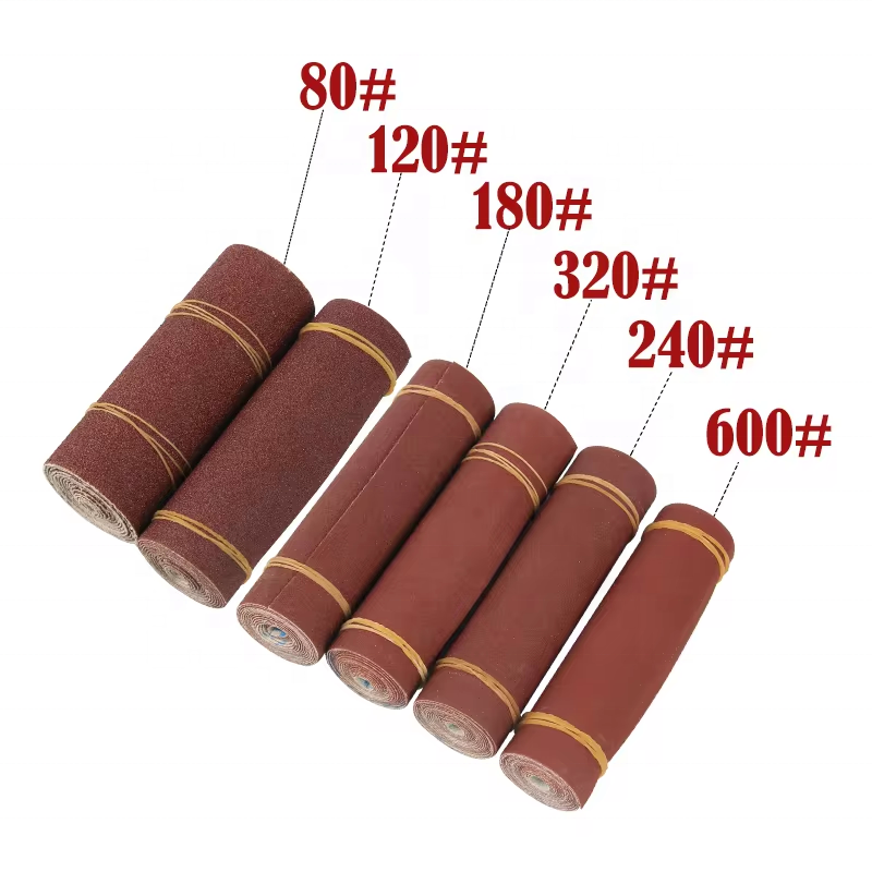 1.4m Breadth length customized Aluminum Oxide Hand Torn sand paper roll for Polishing Work