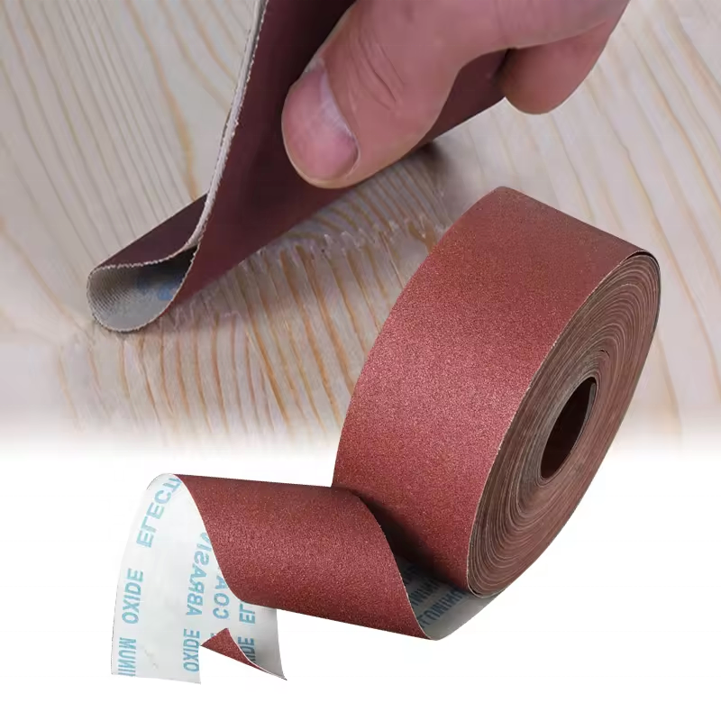 1.4m Breadth length customized Aluminum Oxide Hand Torn sand paper roll for Polishing Work