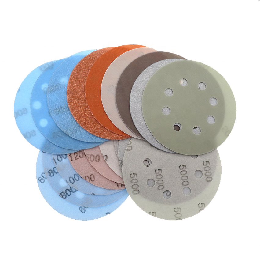 3/4/5/6inch FV Superfine Wet/Dry Auto Body Film Sanding Discs Hook&Loop Paint Paper Abrasive Sandpaper 600#-5000#