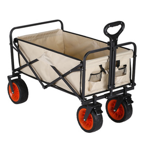 Beach Wagon Cart with Big Wheels Collapsible Folding Wagon Cart electric wagon cart