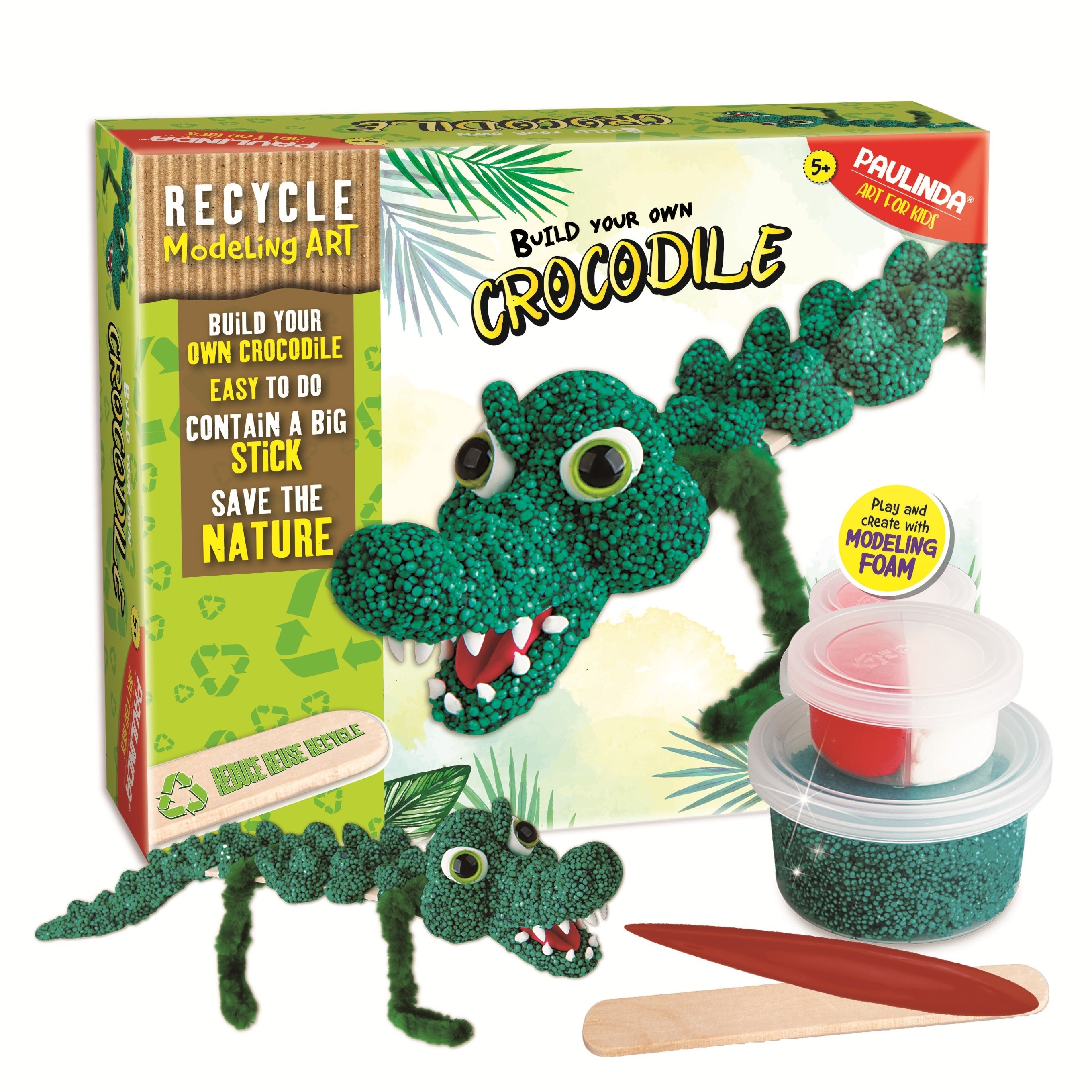 Paulinda Kids Craft Set DIY Eco-friendly Non-toxic Modeling Foam Clay Modeling Art Recycle Art