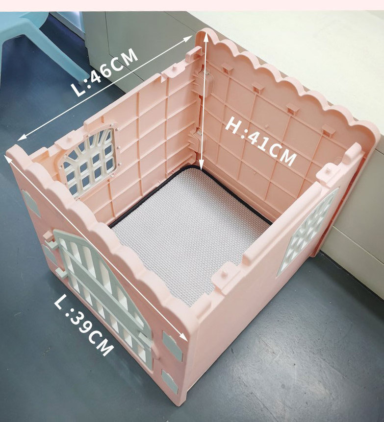 Factory new developed easy to install indoor outdoor plastic ventilation dog kennel house cage