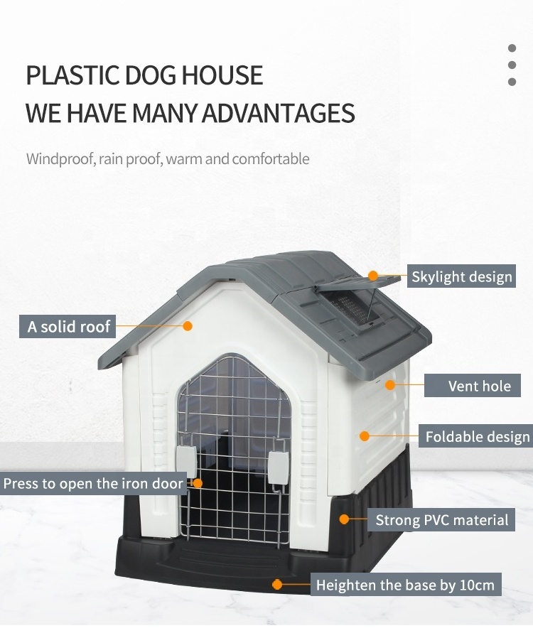 2022 New easy to assemble washable foldable luxury indoor outdoor pet house dog house kennel for sale