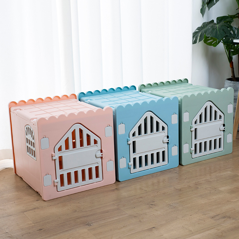 Factory new developed easy to install indoor outdoor plastic ventilation dog kennel house cage