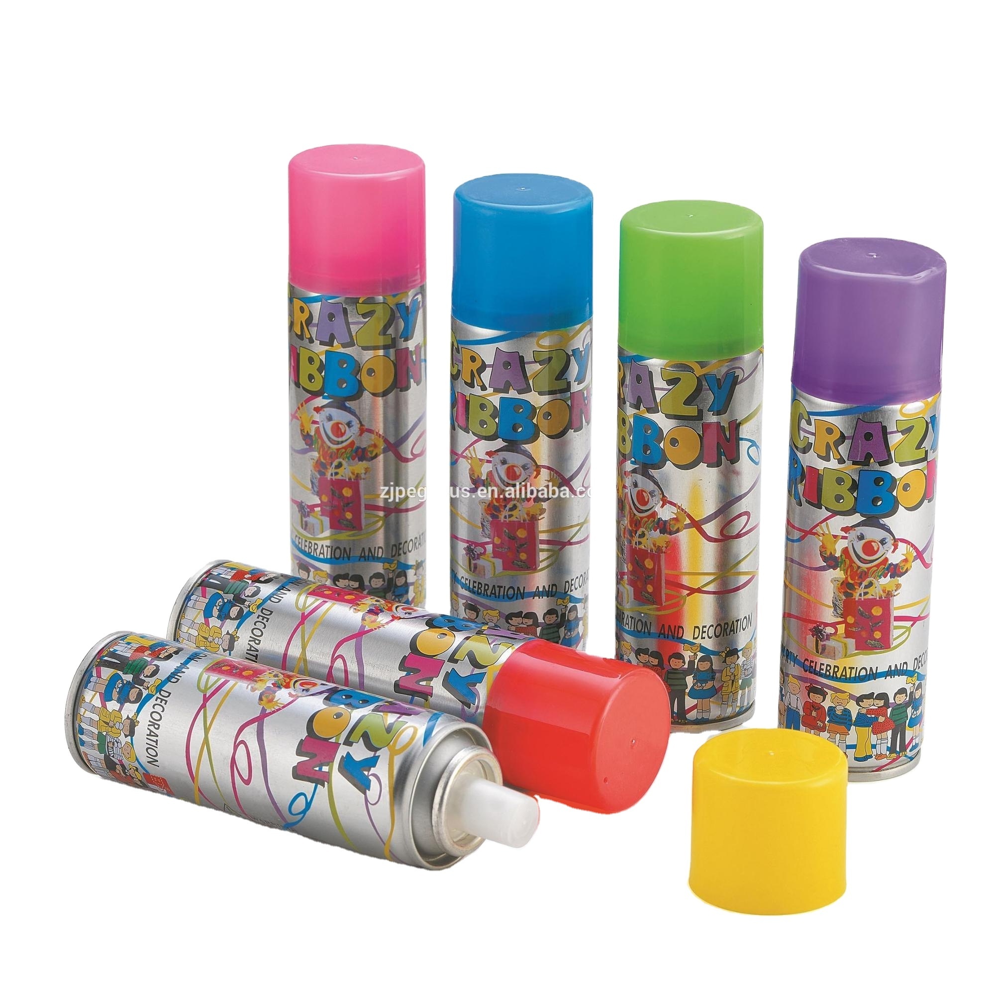 Eco-friendly colorful carnival foam silly party string spray