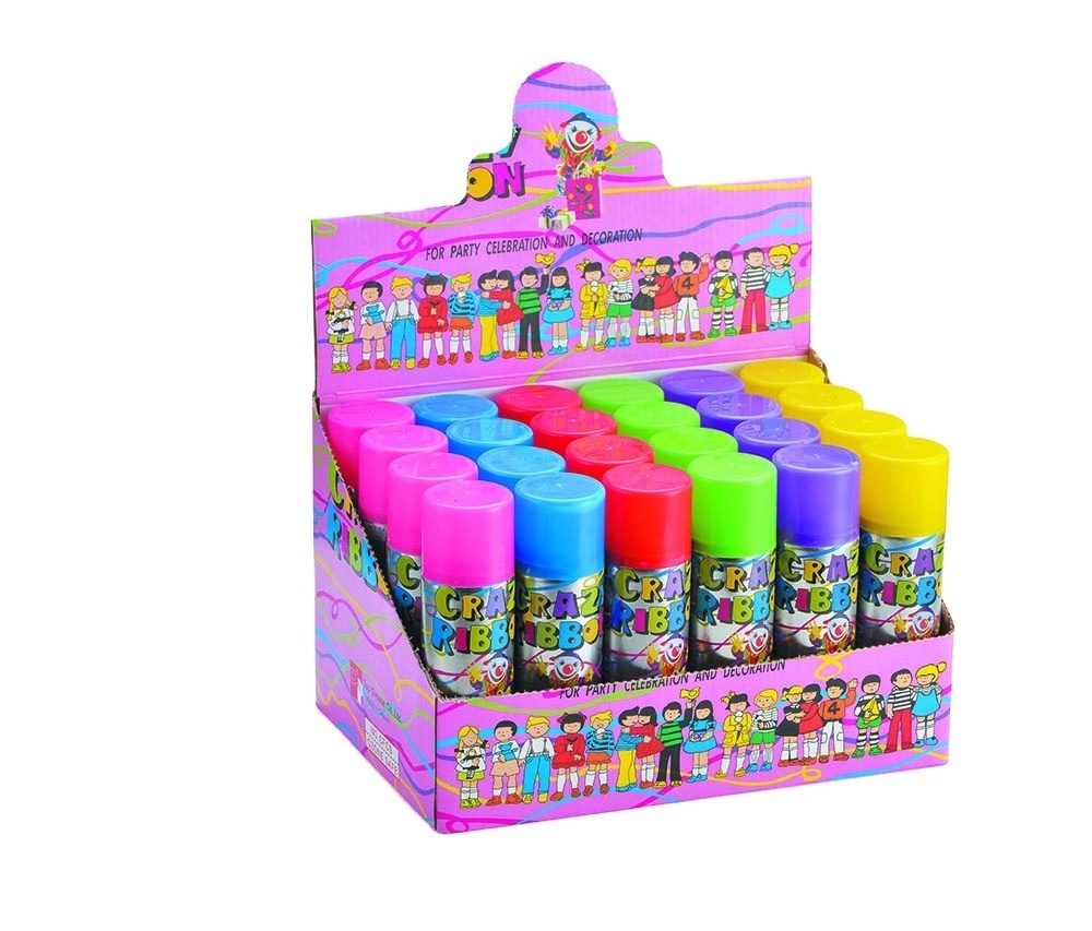 Eco-friendly colorful carnival foam silly party string spray