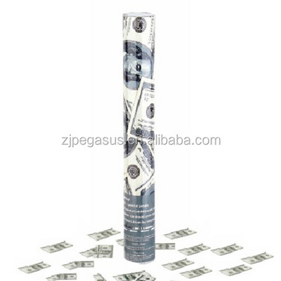 Custom dollar confetti cannon with money confetti party poppers money confetti for party supplies