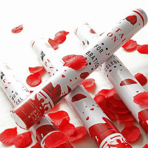 Wedding party popper party supplies rose confetti cannon with red rose petals confetti