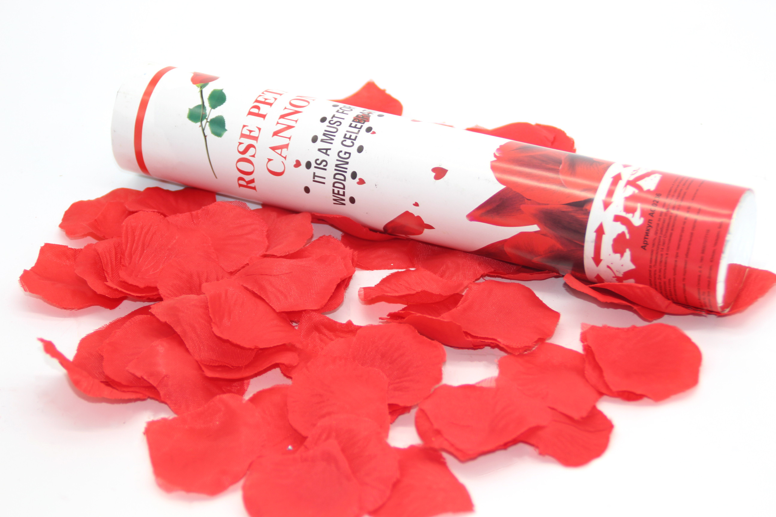 Wedding party popper party supplies rose confetti cannon with red rose petals confetti