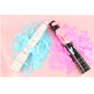 Threebees Manufacturer wholesale Gender Reveal Boys or Girls Birthday Baby Confetti Cylinder  party decoration confetti cannon