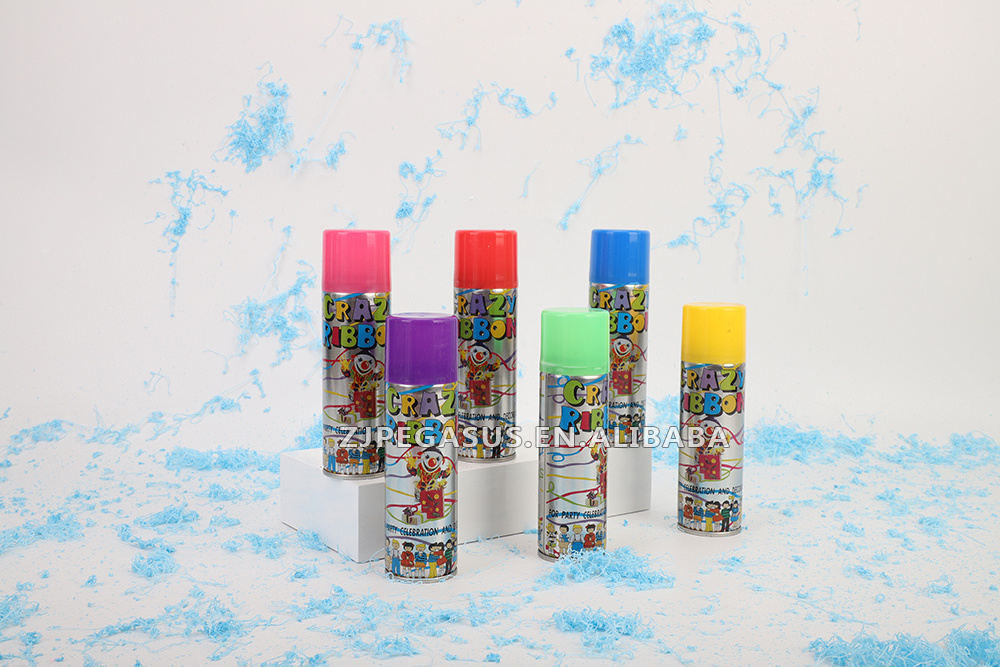 Eco-friendly colorful carnival foam silly party string spray