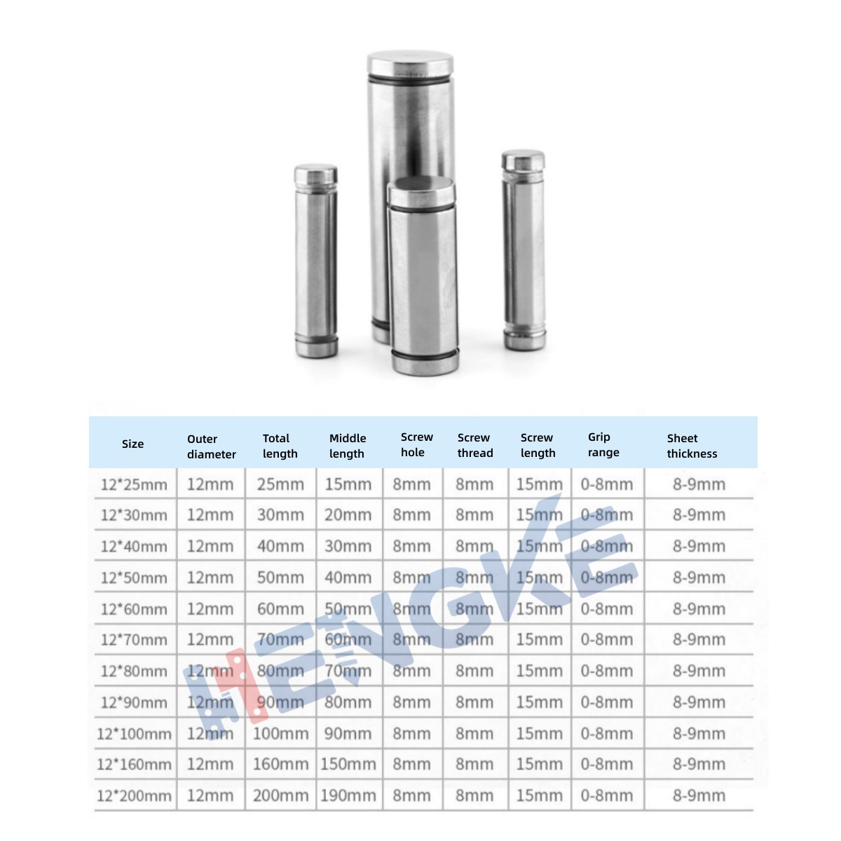 Double Head Sign Standoff Screws Stainless Steel Standoff Spacers