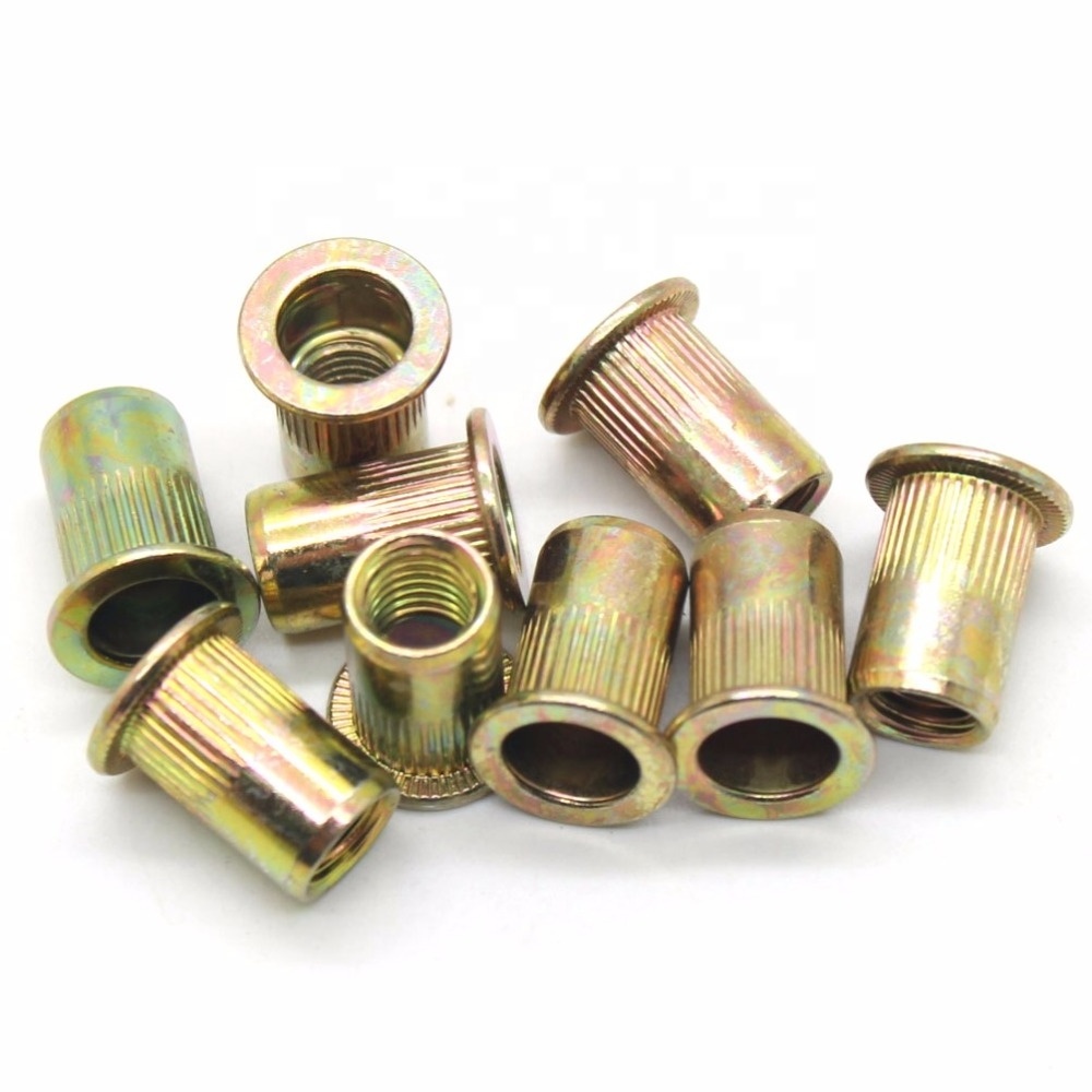 Pull the cap small head riveting nut column pattern rivet nuts knurled M12 1/4-20 rivsert Steel Rivet Nuts