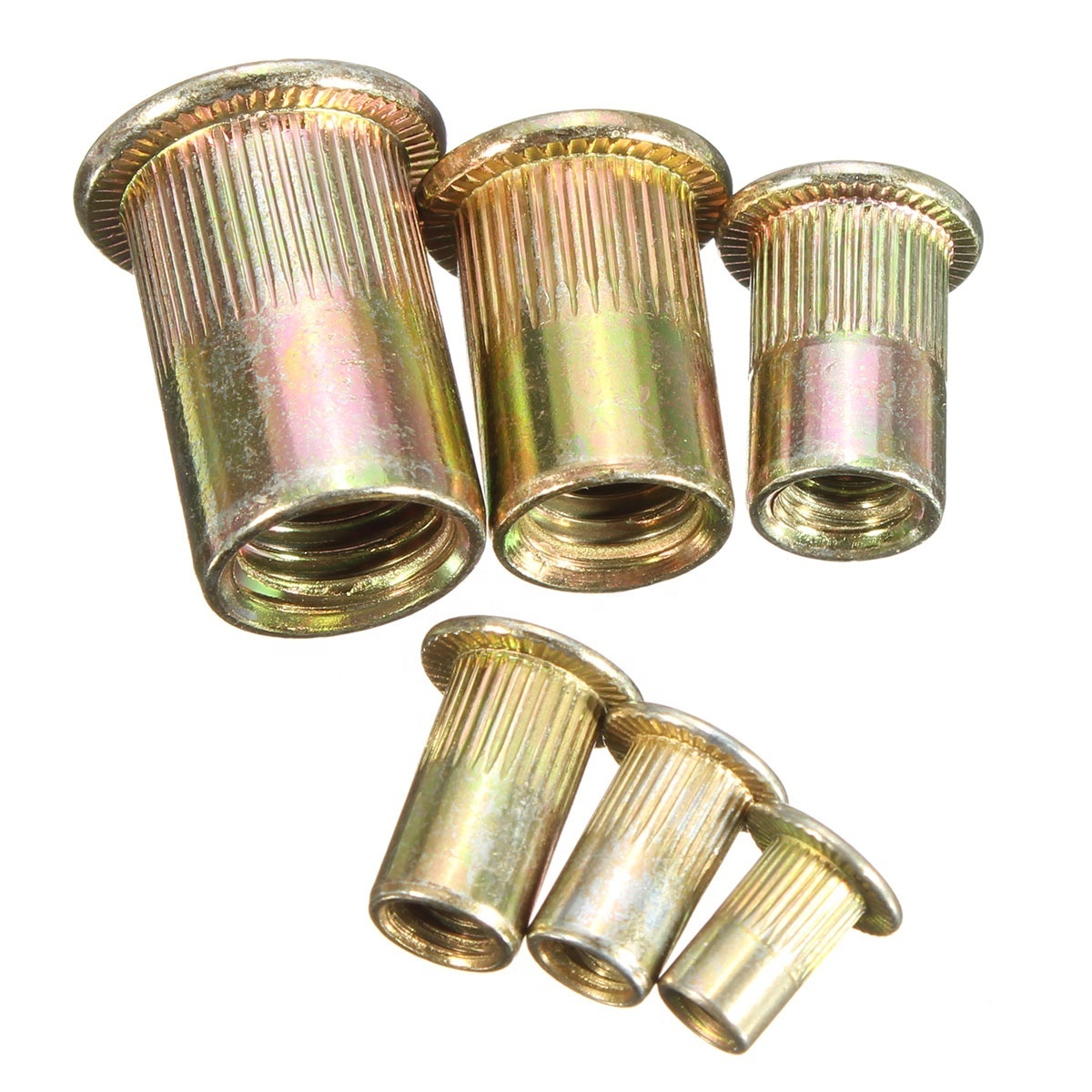 Pull the cap small head riveting nut column pattern rivet nuts knurled M12 1/4-20 rivsert Steel Rivet Nuts