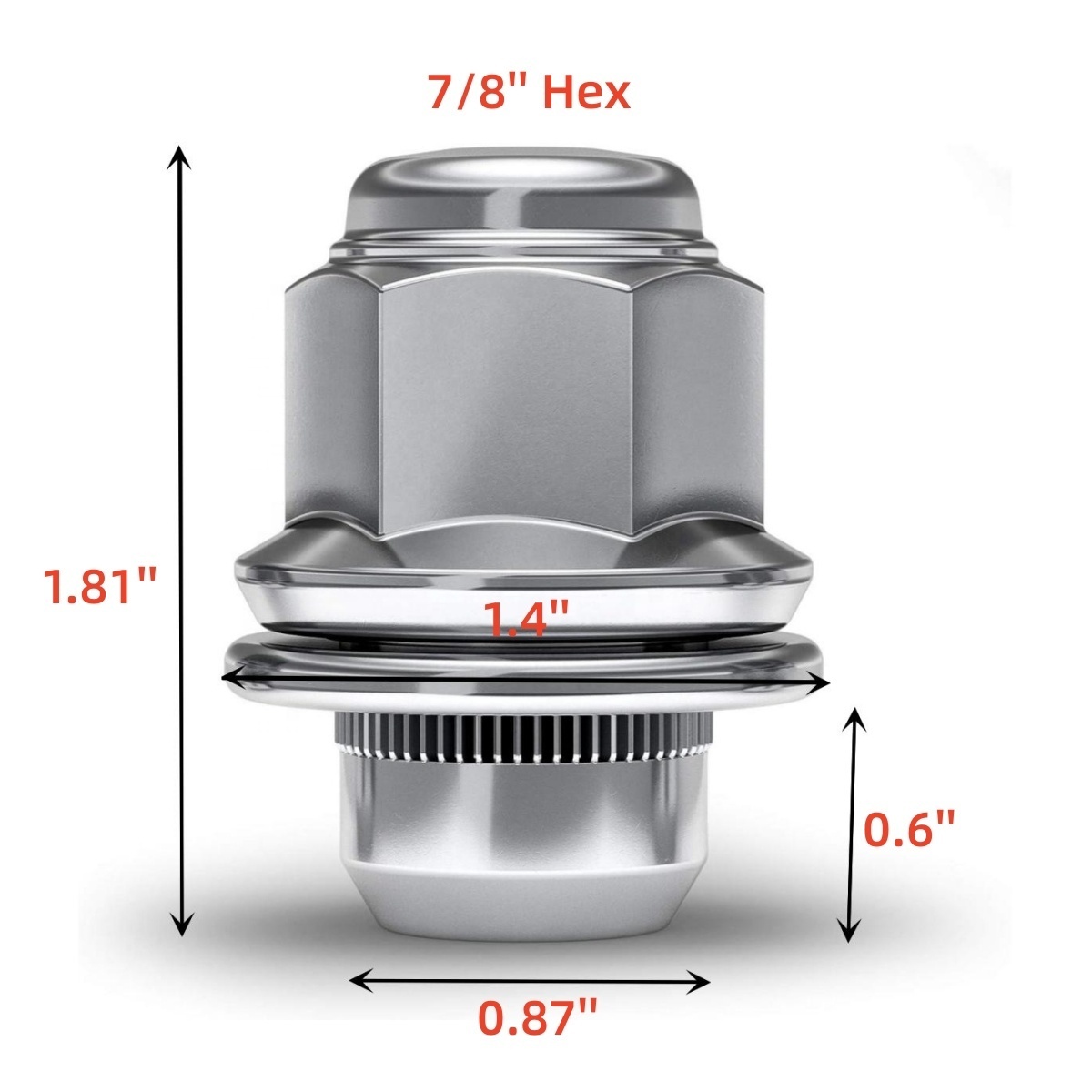 M12*1.5 mag seat wheel lug nut for toyota