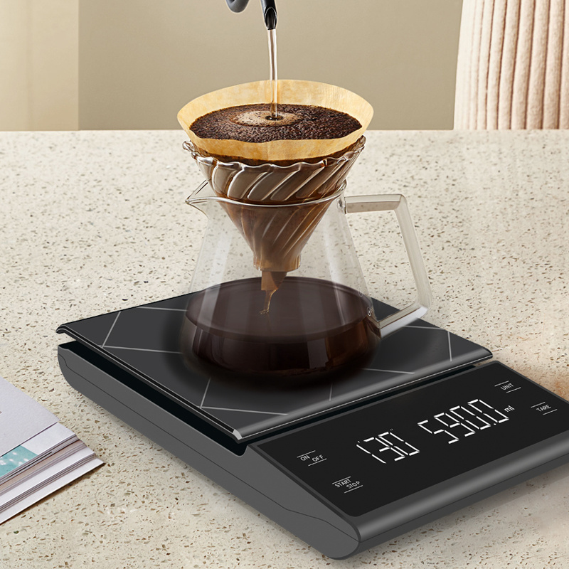 New Customized 3kg Electronic Waterproof Multifunction Small Digital Coffee Scale With Timer Function