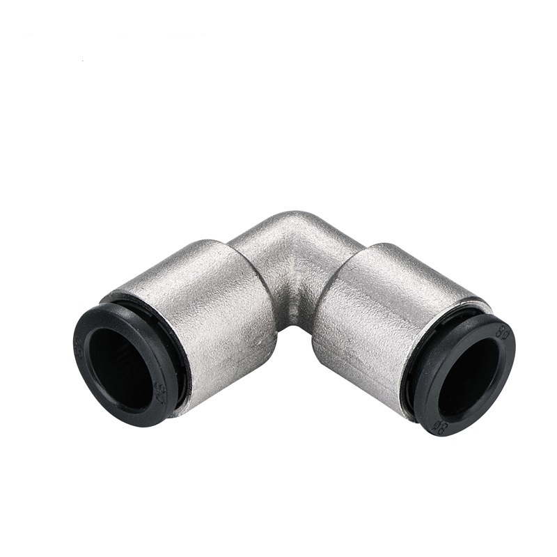 Nickel Plating Pneumatic Brass Pipe Fitting Connector Push Pneumatic Metal Union Straight Fitting