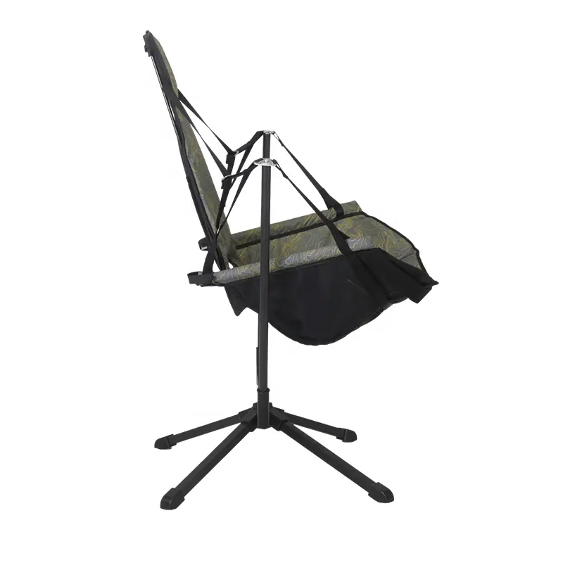 wholesale portable outdoor folding fishing beach chair folding hammock chair with stand