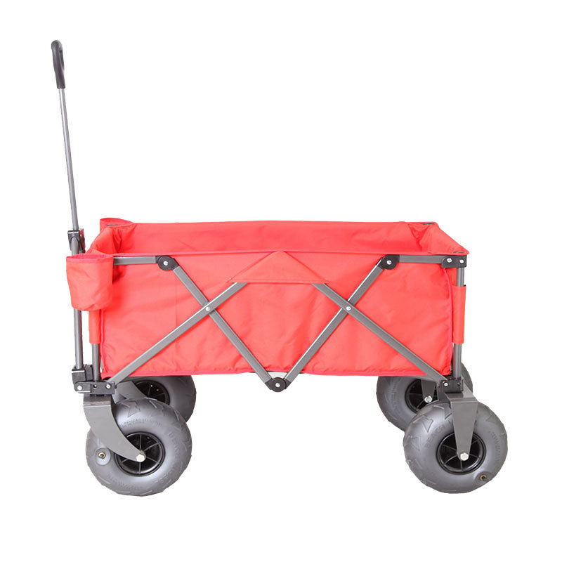 2021 new style large inflatable wheels foldable garden wagon cart