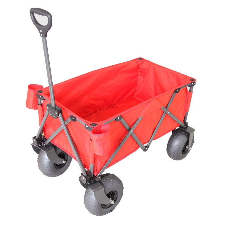 2021 new style large inflatable wheels foldable garden wagon cart