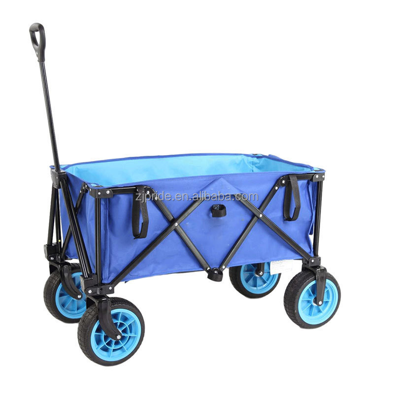 Adult Height Adjustable Quad Fold Camping Cart WagonFolding Utility Camping Wagon Cart Outdoor for beach wagon big wheel