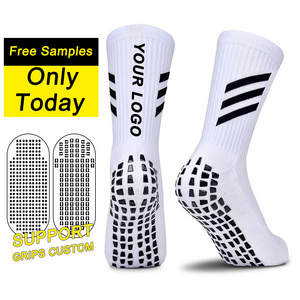 Free Samples Luxury Quality Custom Grip Socks Elite Football Soccer Grip Socks Anti Slip Custom Logo Grip Socks