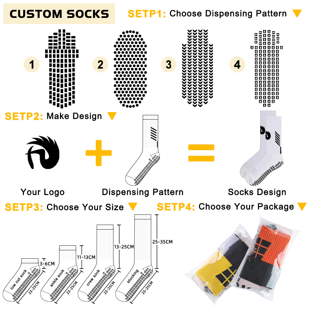 Free Samples Luxury Quality Custom Grip Socks Elite Football Soccer Grip Socks Anti Slip Custom Logo Grip Socks