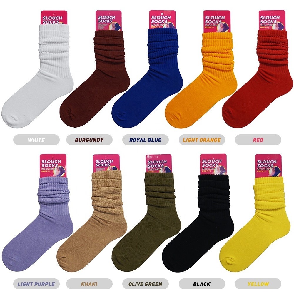 Uron brand the most popular regular long slouch socks for women slouch socks