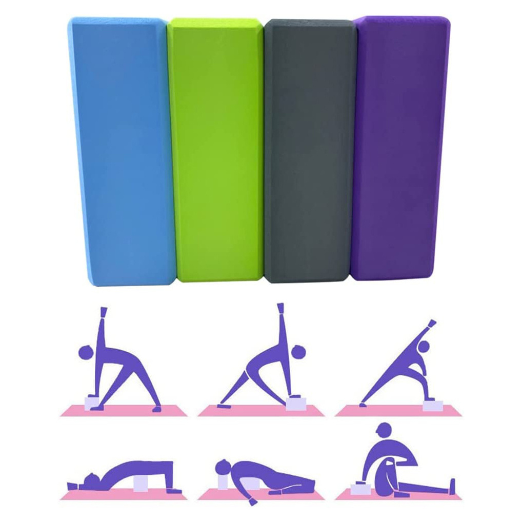 Eco Friendly Wholesale Custom Pattern High Density Thick Foam Exercise Gym Eva Yoga Block