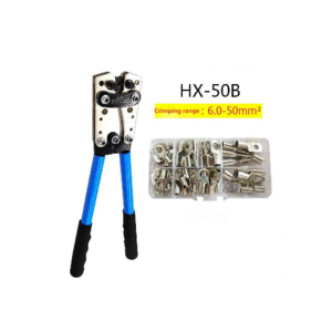 HS-50B+60PCS crimping pliers 6-50mm2 copper aluminum cable crimping pliers combination set