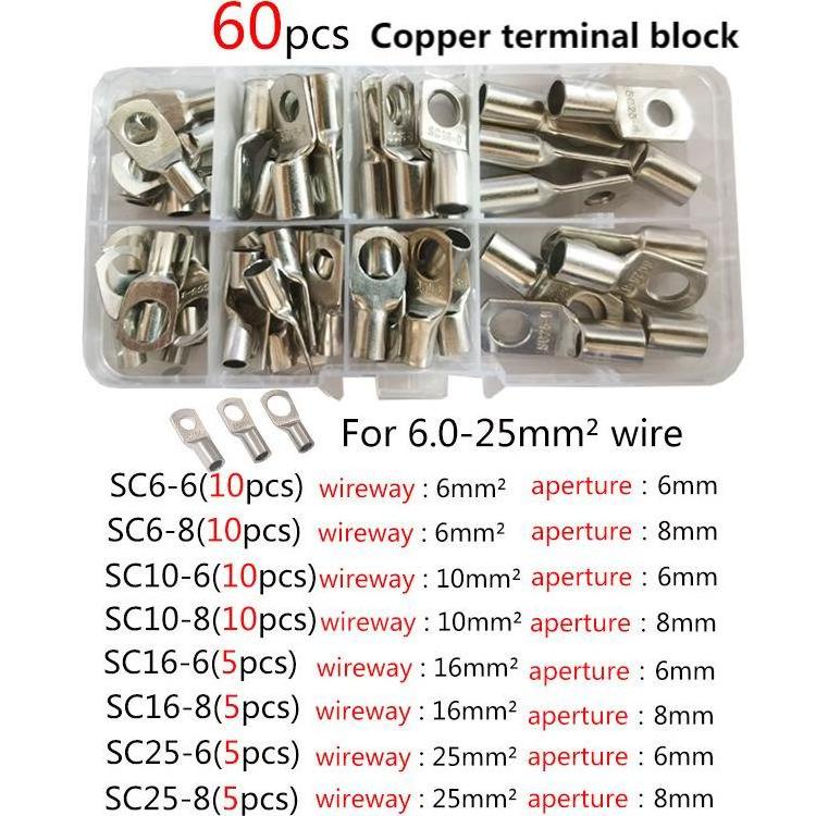 HS-50B+60PCS crimping pliers 6-50mm2 copper aluminum cable crimping pliers combination set