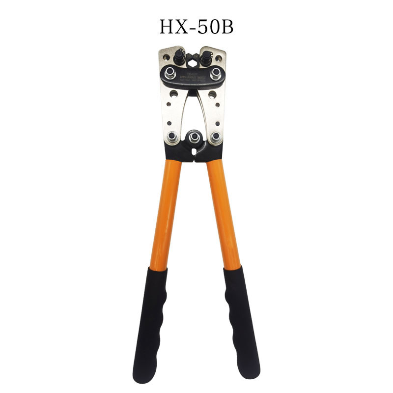 HS-50B+60PCS crimping pliers 6-50mm2 copper aluminum cable crimping pliers combination set