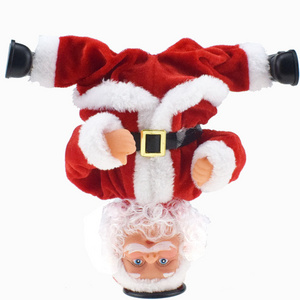 Inverted rotating electric music Santa Claus children's gifts