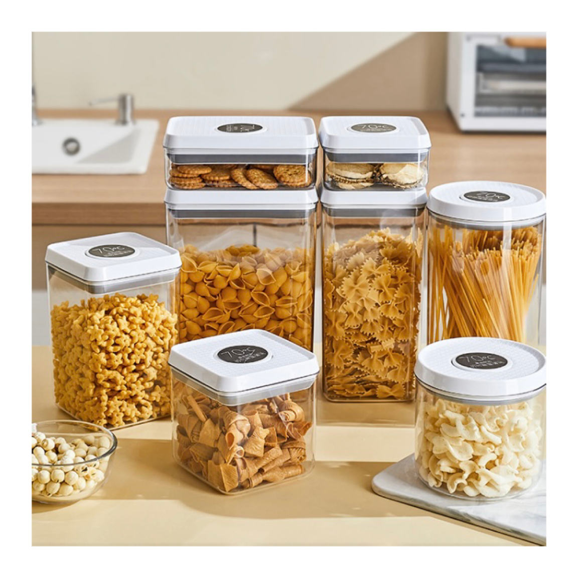 Choice Fun housewares kitchen storage organization stuff Air Tight dry Food stackable containers Set plastic tank for grains