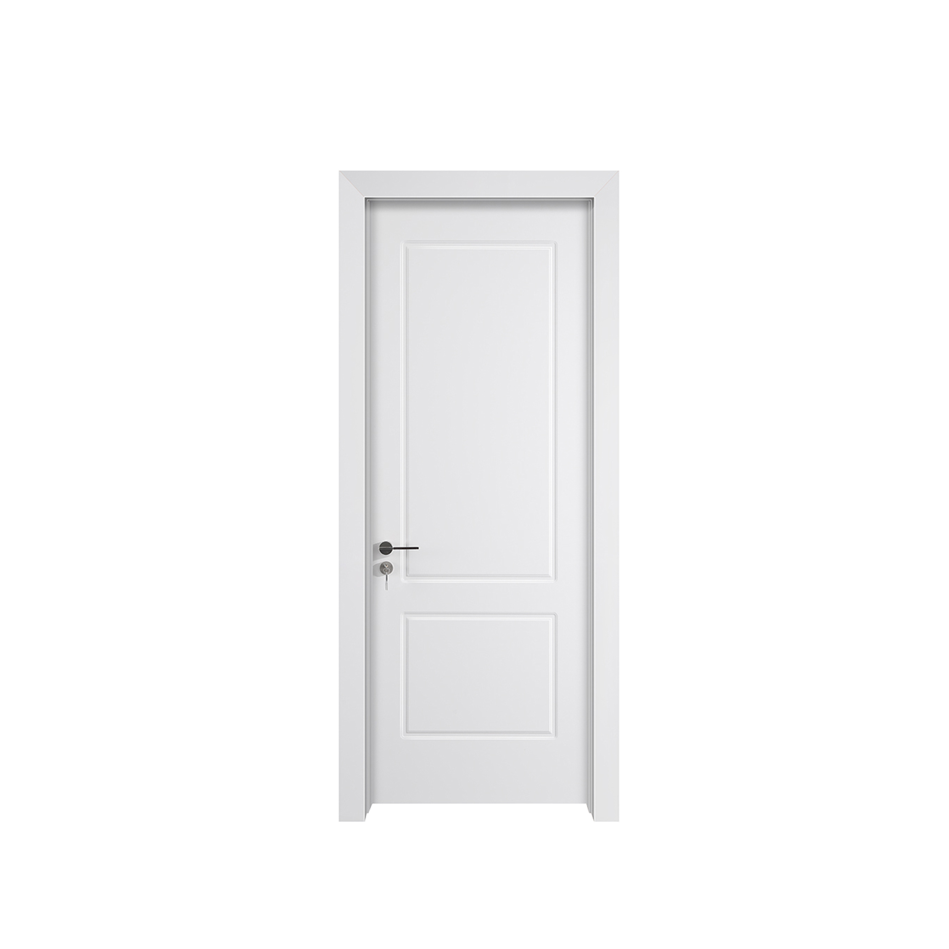 Wholesale PVC Laminated Waterproof White Interior Modern WPC Bedroom Doors