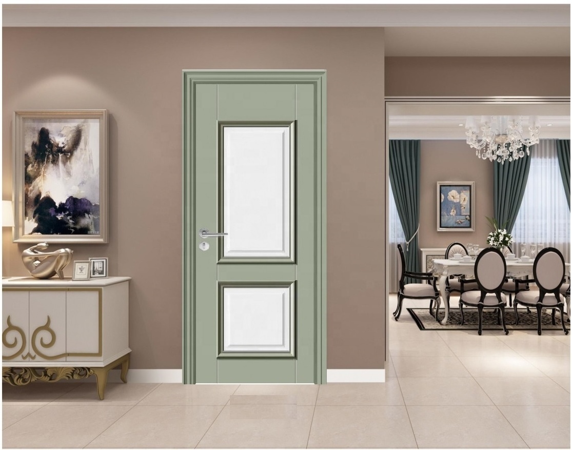 Factory Supply Cheap Price WPC Waterproof Modern Interior PVC Bedroom Doors For Houses