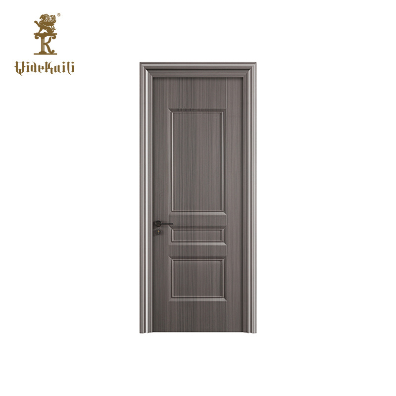 Wholesale Waterproof WPC Door Skin Luxury PVC Design Modern Villa Toilet Internal Door With Frame