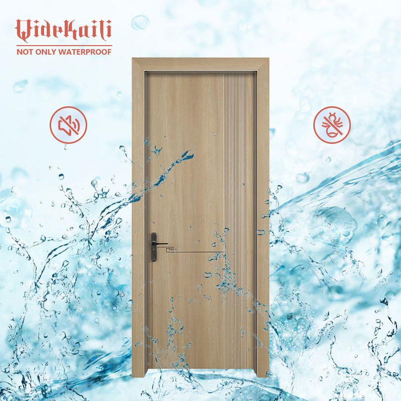 2024 Hot Sale Anti-termites WPC Waterproof Interior PVC Soundproof Flush Doors For Home