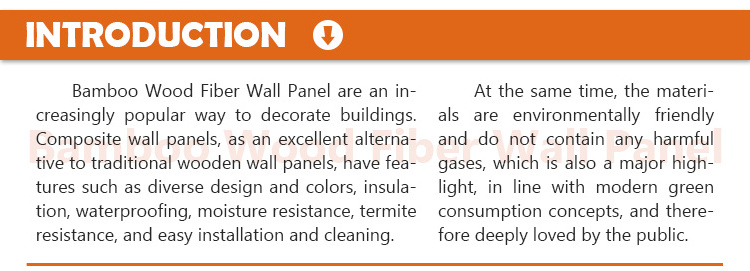 E0 Level Bamboo Wood Fiber Integrated Interior PVC Decorative Wall ...