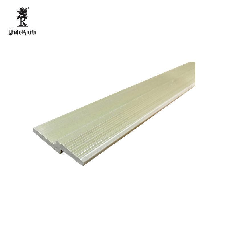 80MMx18MM Wood Grain Waterproof WPC PVC Skirting Board For Flooring Accessories