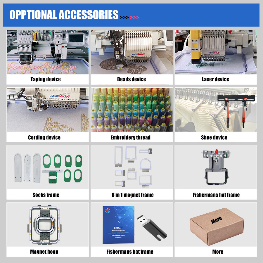 QHM single head 3D sewing embroidery machine  melco commercial embroidery machine for sale