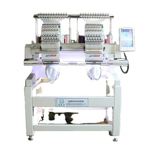 Two Head Embroidery Machine de Broderie Industrielle for Sale Shoes Bags Supply in China Double Head Machinery