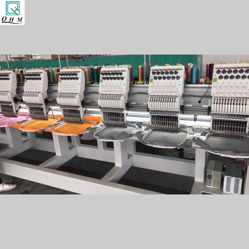 6 Heads Maquina Bordadora Computarizada Brodeuse Industrielle Flat Hat T-shirt Embroidery Machine