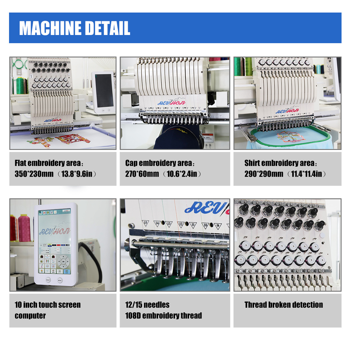 Singe head 12/15 needles similar tajima type japan barudan embroidery machine made in China