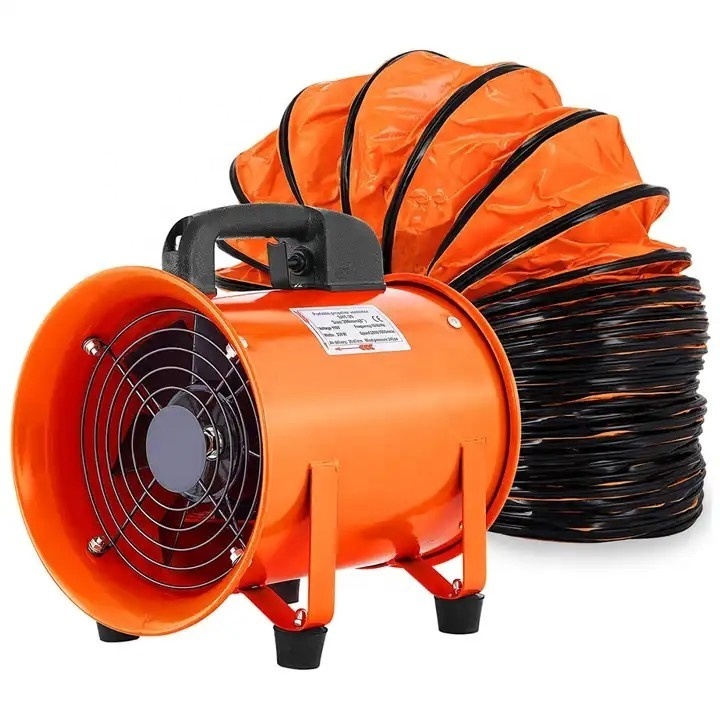 Axial Fan 8-16 inch 220V Portable Ventilation Exhaust Fan With Flexible Duct High Velocity Industrial Blower