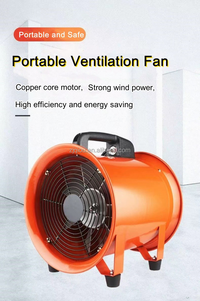 Axial Fan 8-16 inch 220V Portable Ventilation Exhaust Fan With Flexible Duct High Velocity Industrial Blower