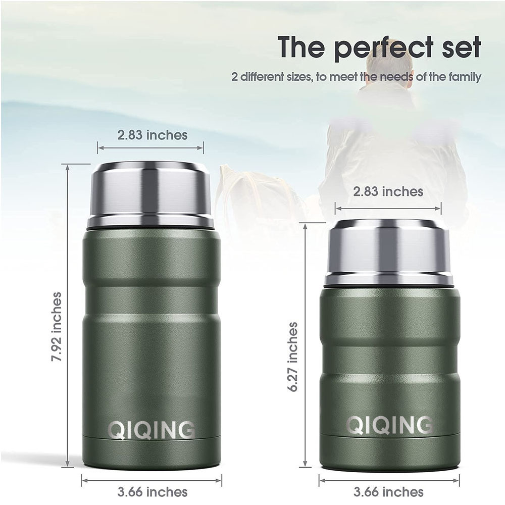 Big Discount 600ml Vacuum Flasks Thermoses OEM 304 Stainless Steel Food Container Vacuum Thermos