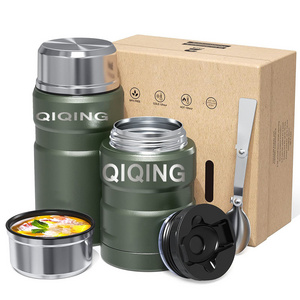 Big Discount 600ml Vacuum Flasks Thermoses OEM 304 Stainless Steel Food Container Vacuum Thermos