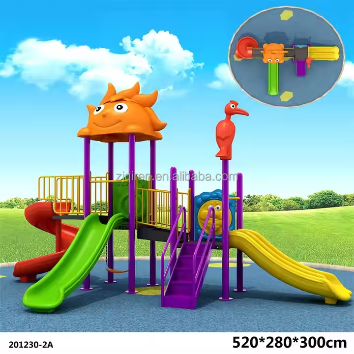 Outdoor Plastic Slide Swing Set Playground Indoor Play Area Equipment Wholesale Small Commercial Kids 1 Set Tobogan Plastic >10